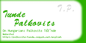 tunde palkovits business card